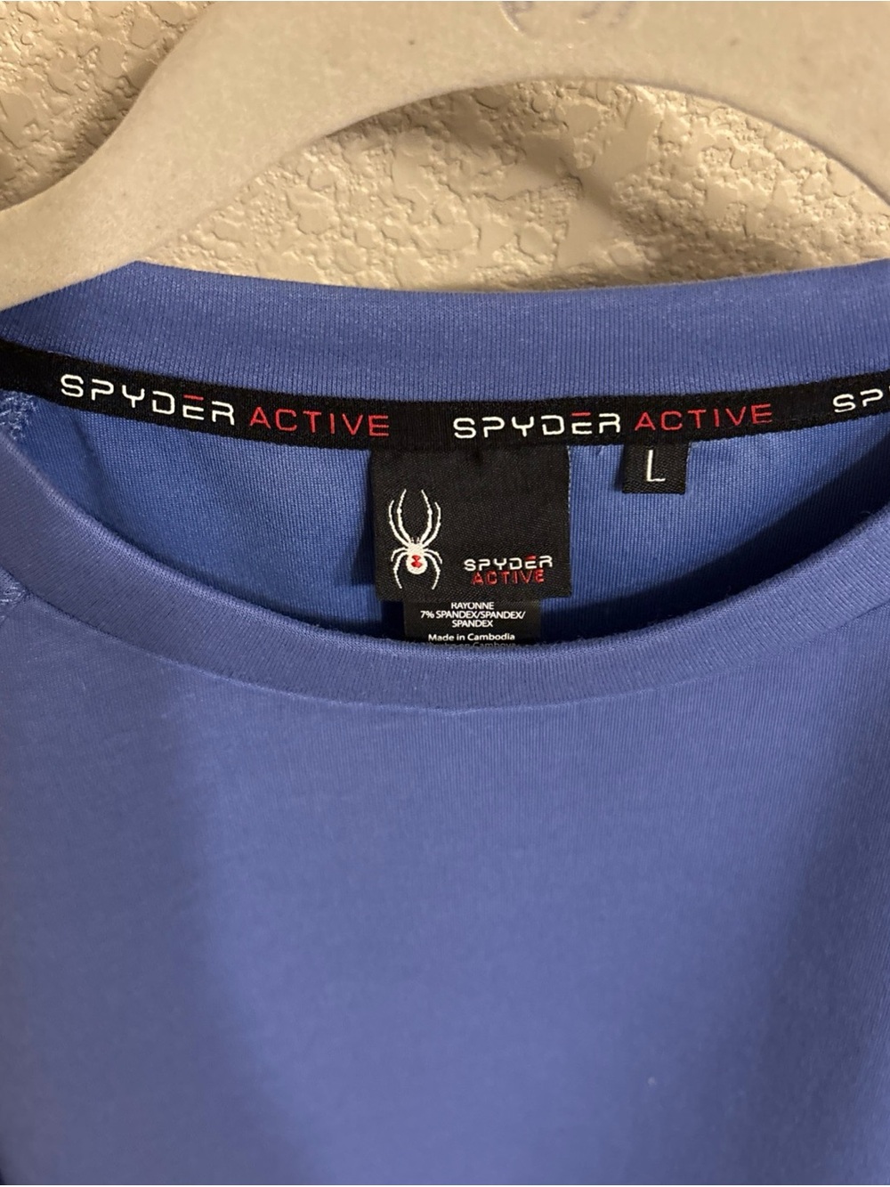 Spyder Active Womens Large Long Sleeve Kangaroo Pocket Blue Activewear Sweater - Picture 2 of 7